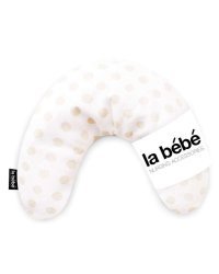 La Bebe™ Mimi Nursing Linen Pillow Art.72699 Dots Подкова для сна, кормления малыша 19x46cm Чехол 100% Натуральный Лён