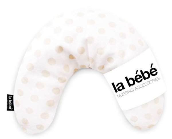 La Bebe™ Mimi Nursing Linen Pillow Art.72699 Dots Подкова для сна, кормления малыша 19x46cm Чехол 100% Натуральный Лён