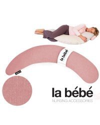La Bebe™ Moon Maternity Pillow Art.2989 Old Rose Большая подушка для беременных с наполнителем из Memory Foam (особенно мягкий и тихий наполнитель) 185cm