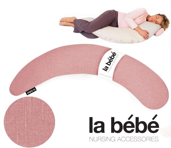 La Bebe™ Moon Maternity Pillow Art.2989 Old Rose Большая подушка для беременных с наполнителем из Memory Foam (особенно мягкий и тихий наполнитель) 185cm