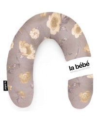 La Bebe™ Rich Maternity Pillow Art.8957 Roses Pastel Gray Подкова для сна, кормления малыша 30x104 cm