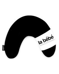 La Bebe™ Mimi Nursing Cotton Pillow Art.78938 Solid black Подковка для сна, кормления малыша 19x46cm