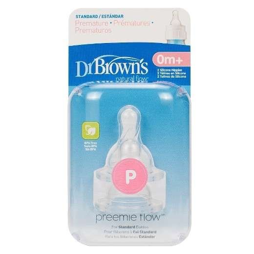 Обложка книги «Dr.Browns Preemie Art.292-INTL Силиконовые соски для бутылочек с широким горлышком для недоношенных детей,2 шт»