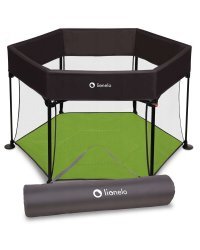 Lionelo Playpen Roel Art.109458 Green Limon Детский манеж c матрасом из 6 частей