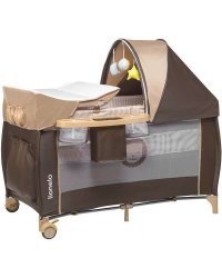 Lionelo Sven Plus Art.109438 Beige Манеж-кровать для путешествий, 2 уровня