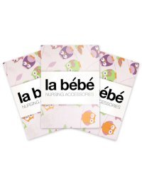 La Bebe™ Set 75x75(3) Art.80906 Owls Хлопковые пеленочки для малышей комплект 75x75 см, 3 шт.