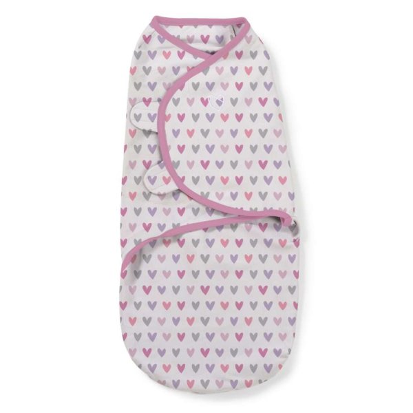 Summer Infant Art.55656 SwaddleMe I love you Хлопковая пелёнка для комфортного сна, пеленания 3,2 кг до 6,4 кг.