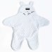 La bebe™ Minky+Cotton Art.104794 White Комбинезон для малыша (конвертик) в автокресло или коляску с ручками и ножками