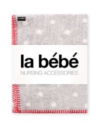 La bebe™ Lamb wool Art.76557 Grey dots Детское шерстяное одеяло/плед из мериносовой шерсти (New Zeland) 100х70 см