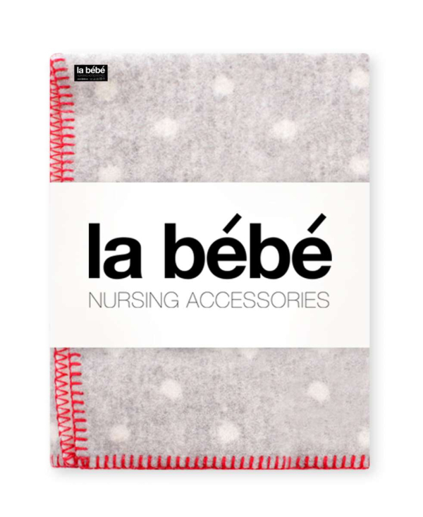 La bebe™ Lamb wool Art.76557 Grey dots Детское шерстяное одеяло/плед из мериносовой шерсти (New Zeland) 100х70 см
