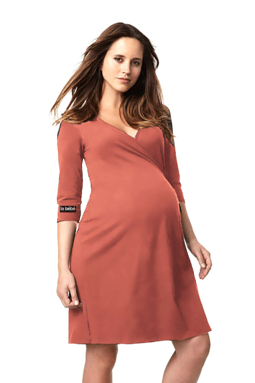 Обложка книги «La Bebe ™ Уход Art.127325 Red Cotton До / После платье материнства / платье»