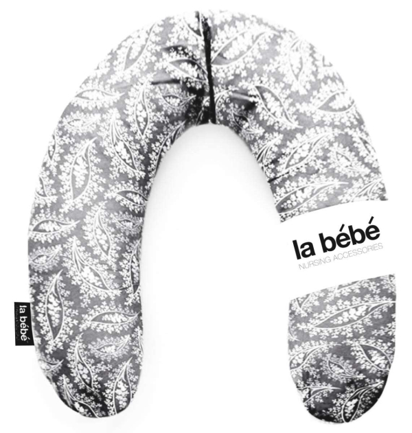 La Bebe™ Rich Maternity Pillow Art.49144 Grey Подкова для сна, кормления малыша, 34x104 cm