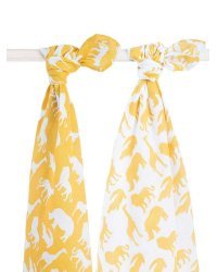 Jollein Muslin Safari Art.535­-852-­65202 Высококачественная муслиновая пелёнка из бамбука, 2 шт. (115x115 см)