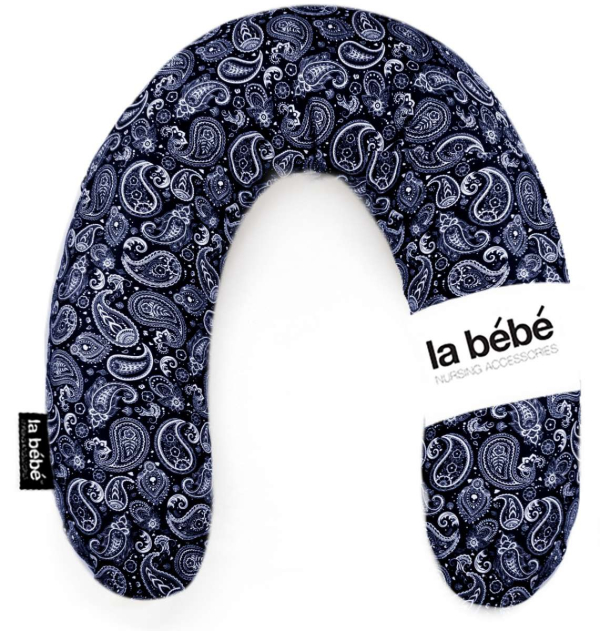 La Bebe™ Rich Maternity Pillow Art.111353 Oriental Dark Blue Подковка для сна, кормления малыша 30x104 cm