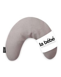 La Bebe™ Mimi Nursing Linen Pillow Art.78764 Dark grey Подкова для сна, кормления малыша 19x46cm из натурального 100% льна