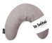 La Bebe™ Mimi Nursing Linen Pillow Art.78764 Dark grey Подкова для сна, кормления малыша 19x46cm из натурального 100% льна