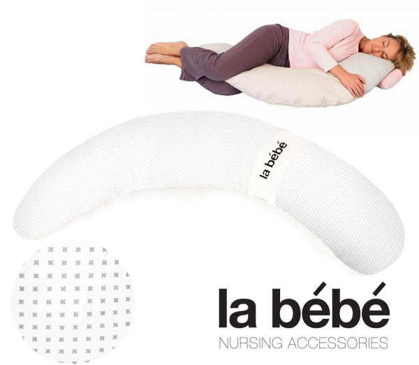 La Bebe™ Moon Maternity Pillow Art.12608 Grey Pearl Большая подушка для беременных с наполнителем из синтепона (синтепух,особенно мягкий и тихий )185см