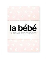 La Bebe™ Cotton 75x75 Art.101598 TicTacToe Pink Хлопковая пеленка для малышей 75x75 см