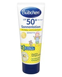Bubchen Sensitive Lotion Art.TW15 Солнцезащитный лосьон для младенцев с чувствительной кожей SPF 50+ 100мл. Водостойкий.