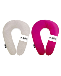 La Bebe™ Snug Cotton Nursing Maternity Pillow Art.85184 Oatmeal/Rasberry Подкова для сна/кормления малыша, 20x70см
