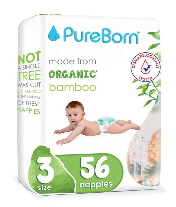 Обложка книги «Pureborn Organic Bamboo Art.121312 Экологические подгузники-трусики 3 размер, 5.5-8 кг»