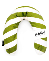 La Bebe™ Rich Cotton Nursing Maternity Pillow Art.74271 White/Green Подкова для сна / кормления малыша 30x104 cm