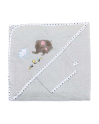 Fillikid Elephant Towel Art.1030-97 Детский комплект для ванной махровое Полотенце с капюшоном 100х100 см + рукавичка для мытья
