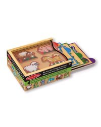 Melissa&amp;Doug Mini Puzzle Animals Art.14790 Деревянный развивающий пазл для малышей в коробочке