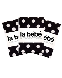 La Bebe™ Set 75x75(3) Art.111734 Dots Комплект детских пеленочек [хлопок/сатин] 75x75cm (3 шт.)