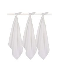 Jollein Muslin White Art.535­-855­-00001 Высококачественная муслиновая пелёнка из бамбука, 3 шт. (70x70 см)