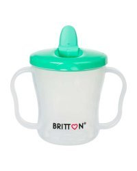 Britton First Cup Art.B1521 Green Кружечка-непроливайка с носиком, 200мл