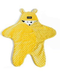La bebe™ Minky+Cotton Art.104797 Yellow Комбинезон для малыша (конвертик) в автокресло или коляску с ручками и ножками