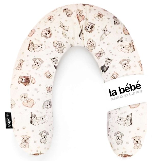 La Bebe™ Rich Maternity Pillow Art.49347 Dogs Подкова для сна, кормления малыша 30x104 cm
