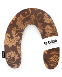 La Bebe™ Rich Satin Nursing Maternity Pillow Art.15689 Eastern Brown/Gold Подкова для сна, кормления малыша 30x104 cm