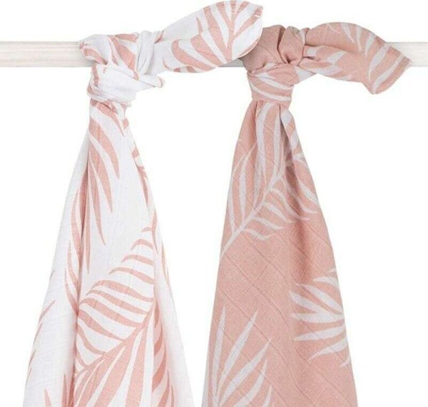 Jollein Muslin Nature Pale Art.535­-852-­65314 Высококачественная муслиновая пелёнка из бамбука, 2 шт. (115x115 см)