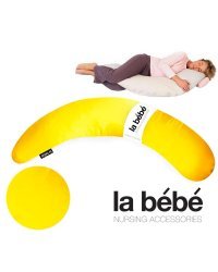 La Bebe™ Moon Maternity Pillow Art.86007 Yellow Подушка-подковка для беременных с наполнителем из полистерола [2 хлопковых чехла] 185см