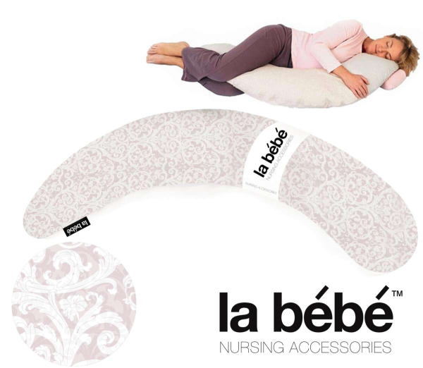 La Bebe™ Moon Maternity Pillow Art.91307 Classic Rose Большая подушка для беременных с наполнителем из Memory Foam (особенно мягкий и тихий наполнитель) 185cm