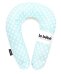 La Bebe™ Snug Art.85708 Nursing Maternity Pillow Mint Dots Подковка для сна, кормления малыша 20*70cm из натурального 100% льна