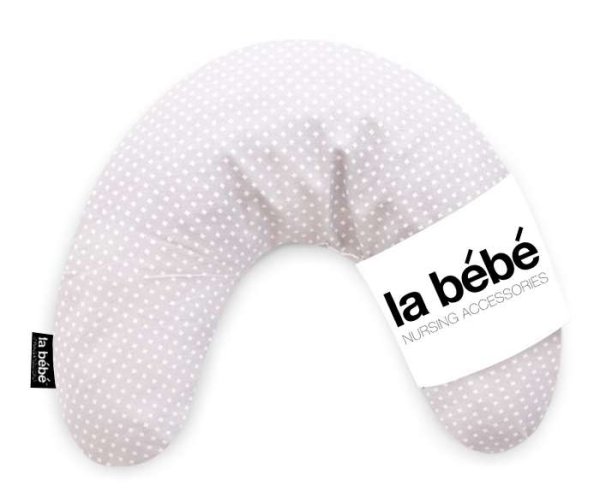 La Bebe™ Mimi Nursing Pearl Grey Satin Pillow Art.80959 Подковка для сна, кормления малыша 19*46cm