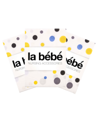 La Bebe™ Set 75x75(3) Art.111514 Color dots Комплект детских пеленок [хлопок] 75x75cm(3 шт)