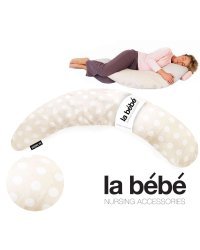 La Bebe™ Moon Maternity Pillow Art.103260 White Dots Подушка-подковка для беременных с наполнителем из полистерола,185см