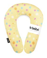 La Bebe™ Snug Nursing Maternity Pillow Art.111347 Yellow Dots Подковка для сна, кормления малыша 20x70cm