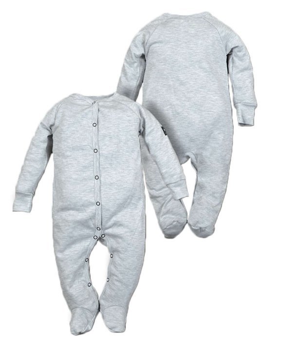 Обложка книги «La Bebe™ Baby Romper Art.102451 Grey Детские ползунки с длинным рукавом и закрытыми пяточками из чистого хлопка»