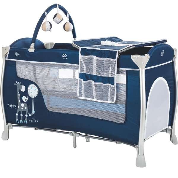 Обложка книги «Fillikid Alu Darkblue Art.4040-01 Двухярусная детская кроватка для путешествий»