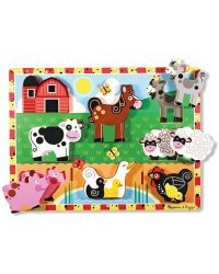 Melissa&amp;Doug Puzzles Farm Art.13723 Деревянный пазл для малышей