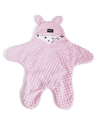 La bebe™ Minky+Cotton Art.104788 Pink Комбинезон для малыша (конвертик) в автокресло или коляску с ручками и ножками