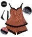 La bebe™ Maternity Cotton Lola Art.86290 Toffee Пижама (майка+шорты) для беременных и кормящих мамочек