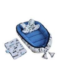 La bebe™ Minky+Cotton Babynest Set Art.110992 Cars Комплект гнездышко – кокон,одеялко,подушка