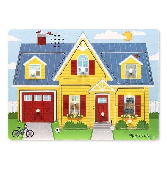 Melissa &amp; Doug Sound Puzzle House Art.10734 деревянная музыкальная головоломка