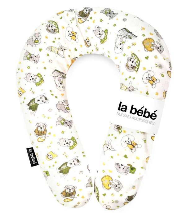 La Bebe™ Snug Cotton Nursing Maternity Pillow Art.101725 Funny Dogs Подковка для сна, кормления малыша 20*70 cm